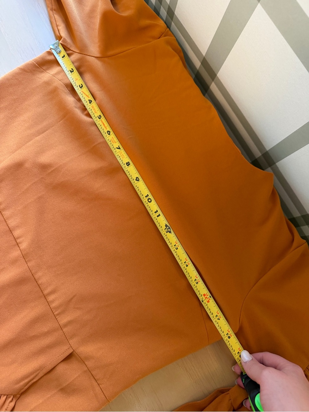 Ina Rust Orange Ruffle Midi Dress - Picture 9 of 11